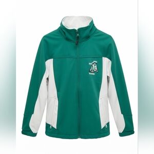 Women's Saskatchewan Roughriders Green White Softshell Zip Jacket Size Large